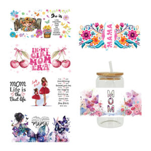 Wholesale Cartoon Cute Mother's Day Theme 16oz Cup UV DTF Wraps