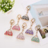 Wholesale Cute Rhinestone-Studded Bow Children's Handbag Keychain