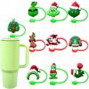 Wholesale Christmas straw cap straw sle silicone Straw Tube Cap
