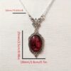 Wholesale Oval portrait flower glass pendant necklace