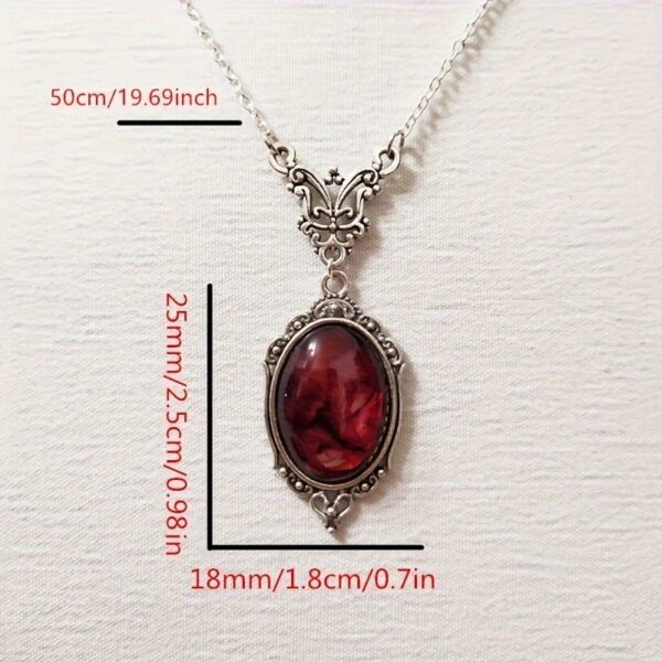 Wholesale Oval portrait flower glass pendant necklace