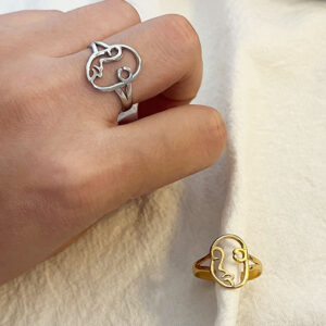 Wholesale Stainless steel open face ring