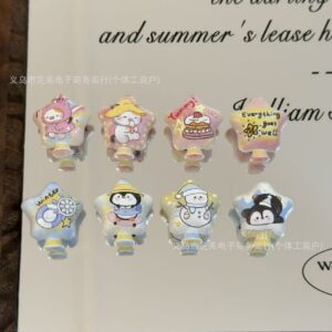 Wholesale 10pcs relief cat penguin pentagram balloons Acrylic Beads