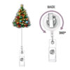 Wholesale Cross-border hot-selling acrylic Christmas office staff name tag retractable badge ID holder easy-pull buckle. (In stock, dropshipping available)