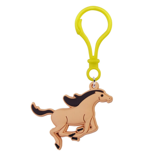 Wholesale Galloping Horse Party Plastic Buckle Keychain