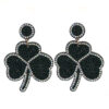 Wholesale St. Patrick's Day studded clover earrings