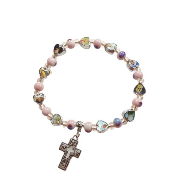 O1CN01arBJxY1RxZipTvwoM_2220646552178-0-cib Wholesale Colorful ceramic hollowed-out cross elastic bracelet