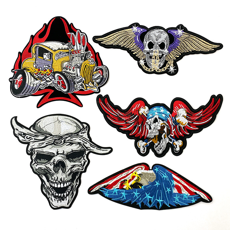 Wholesale Large punk style clothing embroidery DIY Patches
