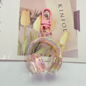 Pink color plated earphones + door buckle