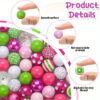 O1CN01au545S1RHRAfhL5qq_2216641112086-0-cib Wholesale green, pink, and three-color striped Acrylic Beads