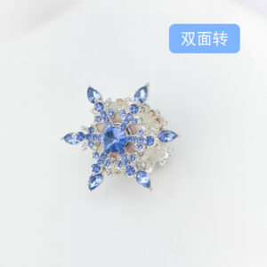Snowflake blue double-sided turning (1 piece