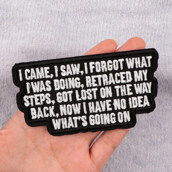 O1CN01aulTKX20Q9KYGxFzd_2215389716843-0-cib Wholesale 5pcs Black and White English Letter Quotations Embroider Cloth Patch