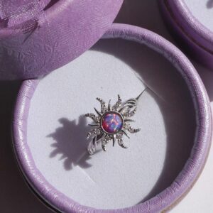 Purple opal ring (silver)