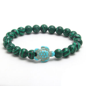Malachite turtle bracelet
