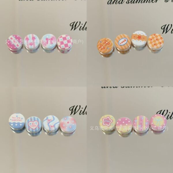 Wholesale 10pcs candy colored embossed milk shaped acrylic beads