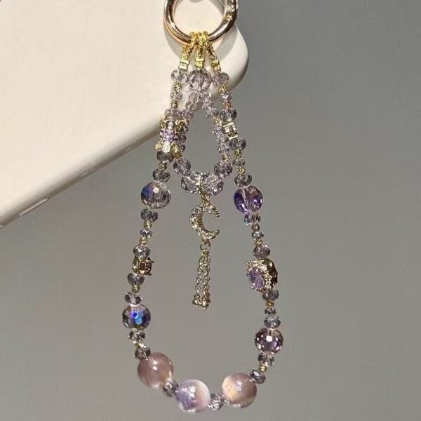 Wholesale Star and Moon Beaded Phone Chain Keychain