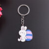 Wholesale Easter Rabbit Ear Easter Egg Keychain