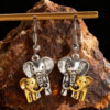 Wholesale Elephant Mother and Baby Creative Animal Earrings Women Mother's Day