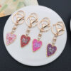 Wholesale printing English love alloycharacter key chain