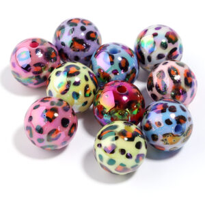 Leopard print / Diameter 15.5mm, hole 2.7mm (10 pcs/pack)