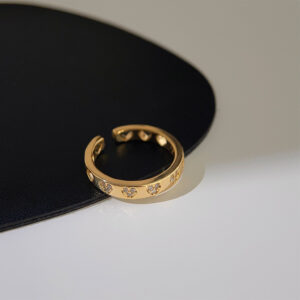 Full circle love zircon ring