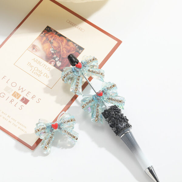 Wholesale 10pcs beaded material bow drill handmade loose beads