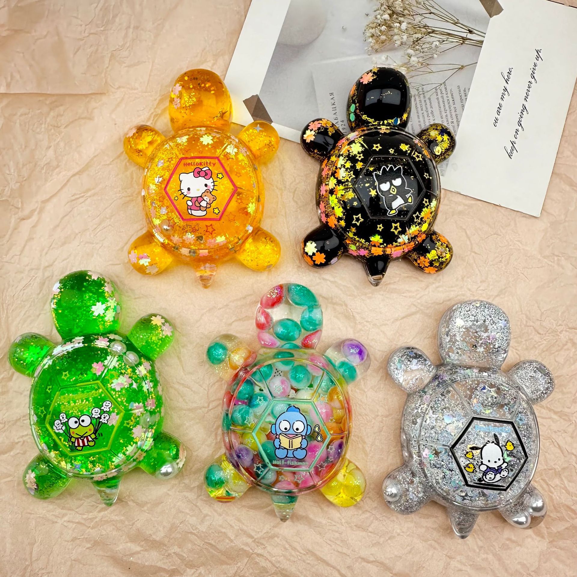 Wholesale quicksand turtle flash luminous aessories Decorations