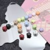 Wholesale Plump five-petal flower beaded DIY alloy accessories beaded