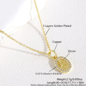 Virgin religious nc22-10 / Real gold plating (color-preserving electroplating)