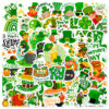 Wholesale 50pcs St. Patrick's Green Clover Hat Series Waterproof Vinyl Stickers
