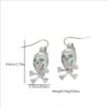 Wholesale Halloween skull luminous skull ghost earrings