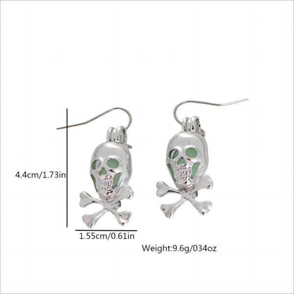 Wholesale Halloween skull luminous skull ghost earrings