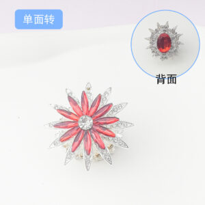 Red sunflower single side turns (1 piece)
