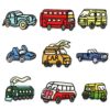 Wholesale Cartoon small car and bus embroidered patch