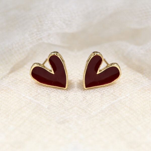 Wholesale Retro Anchor Red Heart Earrings