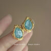 Wholesale Summer Super Fairy French Retro Shimmering Resin Earrings