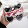 Wholesale Heart shaped Party Love Pearl Sunglasses