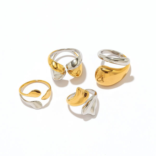 O1CN01bElTEu1pA9iwzIjsG_2219486875319-0-cib Wholesale Stainless Steel Ring Luxury Gold Non-Fading Female Opening Ring