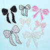 Wholesale Colorful rhinestone bow embroidery DIY Patches