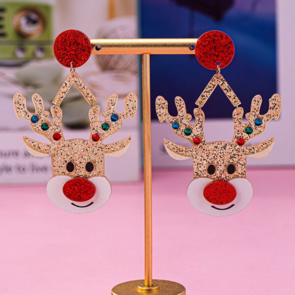 Wholesale Christmas Elk Acrylic Earrings