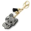 Wholesale Creative Cartoon Kitten Diamond Keychain
