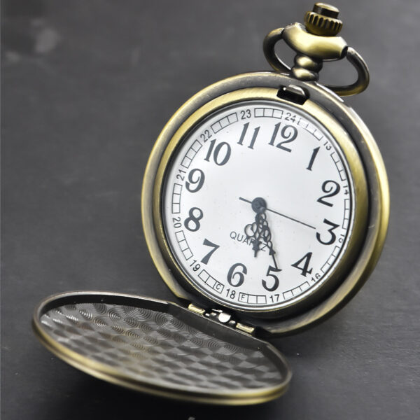 Wholesale Bronze large hollowed out patterned gear pocket watch