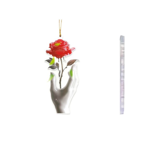 Wholesale Acrylic Interior Car Hanging Ornament Rose and Woman's Hand