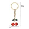 Wholesale Cute mini red transparent cherry keychain