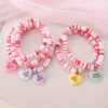 Wholesale Love Tagging Soft Pottery Bracelet Cute Resin Pendant Valentine's Day Bracelet