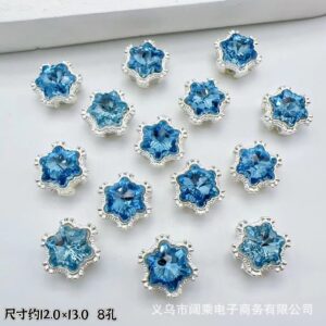 New light blue / Snowflake eight holes