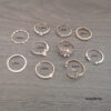 Wholesale Bohemian Star Moon Diamond Heart Pearl Ring
