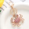 Wholesale Ocean Diamond Metal Color Crab Keychain