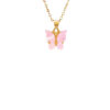 O1CN01bNqQZ91V3TduXmcNf_6000000002597-0-cib Wholesale Pink Inlaid Gemstone Butterfly Pendant Alloy Necklace