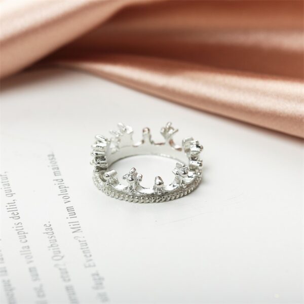Wholesale Gold and silver crown shaped commemorative ring